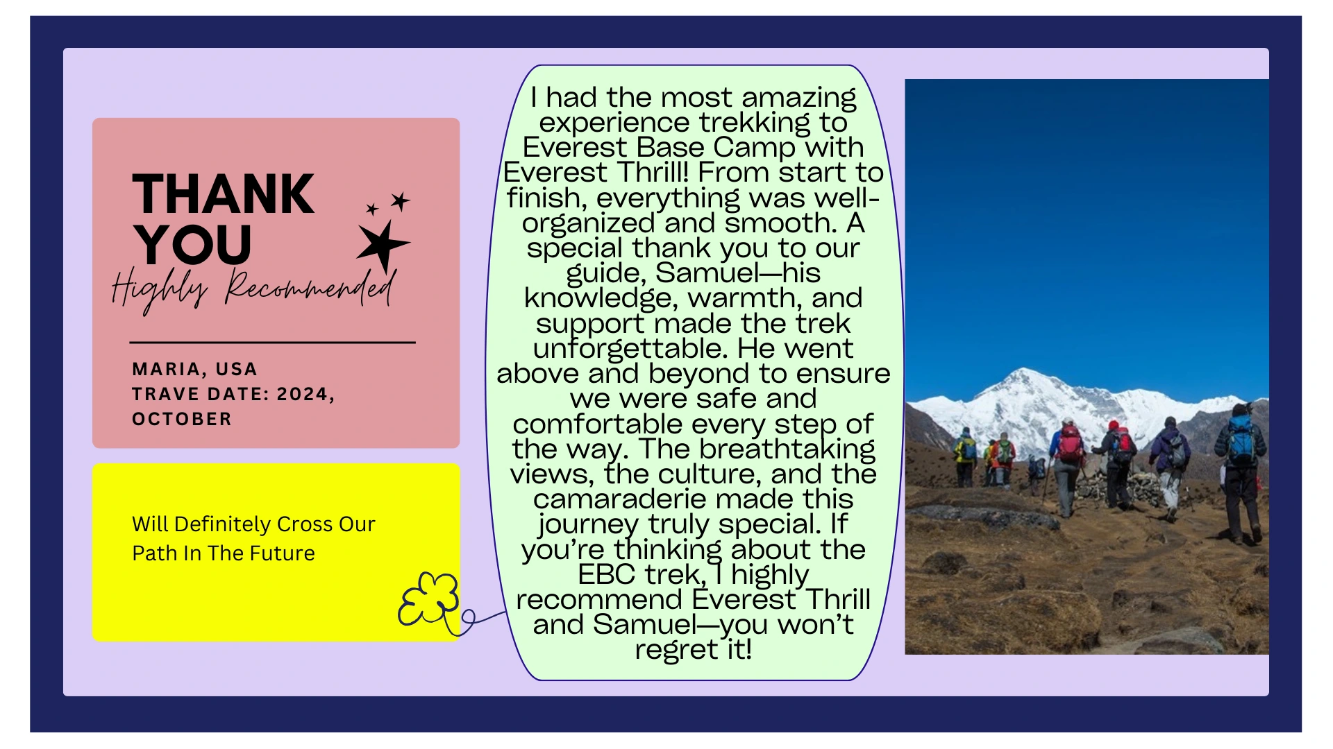 Everest Base Camp review from Maria