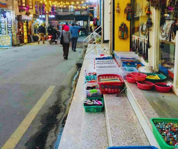 Colorful street in Thamel